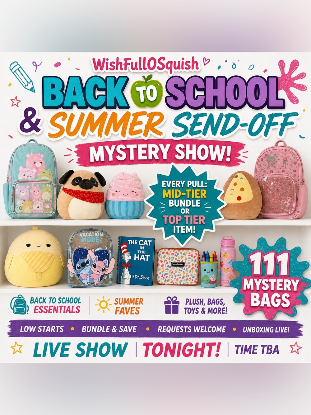 βοΈ BACK TO SCHOOL π/ βοΈ SUMMER SEND-OFFπ MYSTERY SHOW!! - Picture 1 of 11